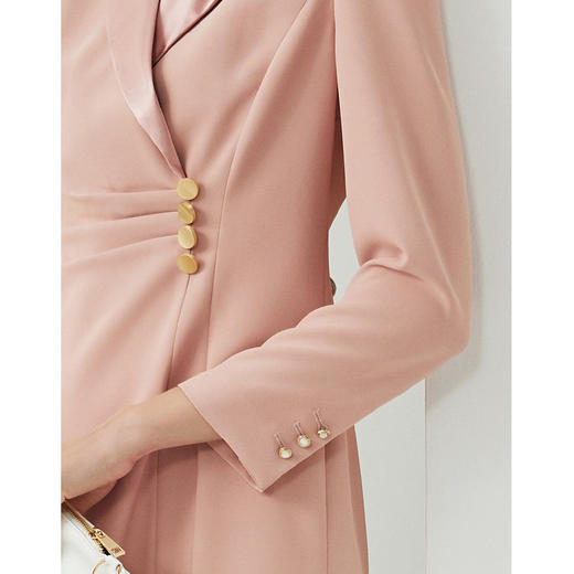 EITIE爱特爱新款时尚气质西装翻领修身显瘦通勤连衣裙女C2107836 商品图3