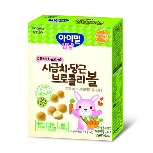 韩国原装进口日东福德食小馒头60g(甜南瓜味/奶酪味/鸡蛋味/菠菜、胡萝卜、西兰花味） 商品图5