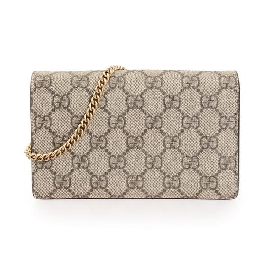 Gucci 古驰 GG Supreme帆布樱桃迷你链条手袋 单肩斜挎包 481291 K9GXT 商品图5