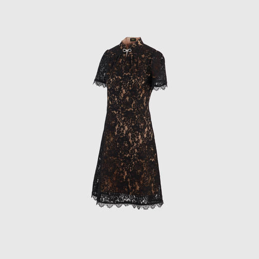 旗袍领收腰显瘦连衣裙 商品图1