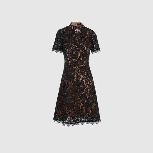 旗袍领收腰显瘦连衣裙 商品图0