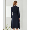 EITIE爱特爱秋季新款时尚翻领气质收腰显瘦A字通勤百搭连衣裙C2107850 商品缩略图4