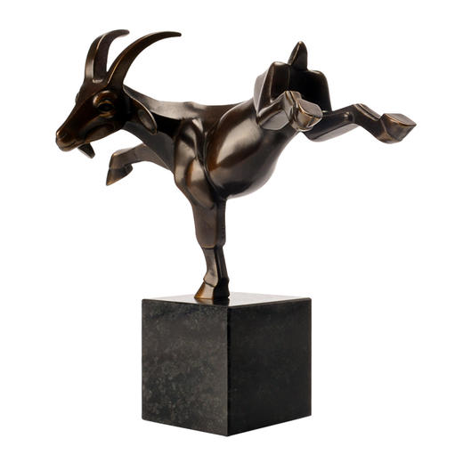 【6F】阿斯蒙迪弗兰斯进口山羊雕塑纯铜羊摆件艺术品收藏生日礼品生肖羊 商品图2