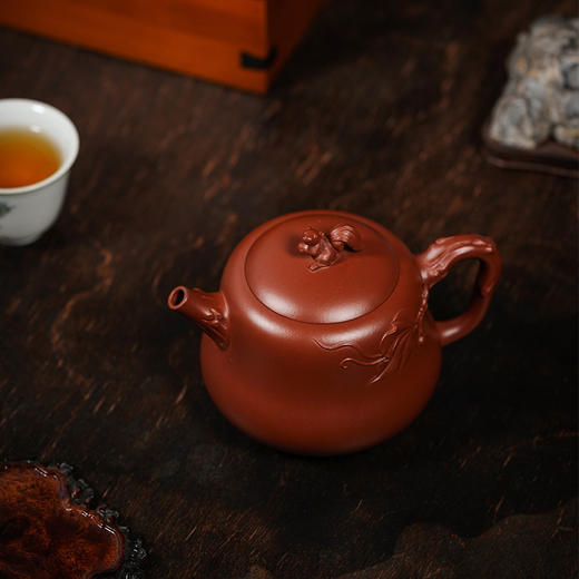 龙德堂陶艺 徐飞制 《松鼠葡萄》原矿底槽清 270cc 库存请咨询客服 商品图1