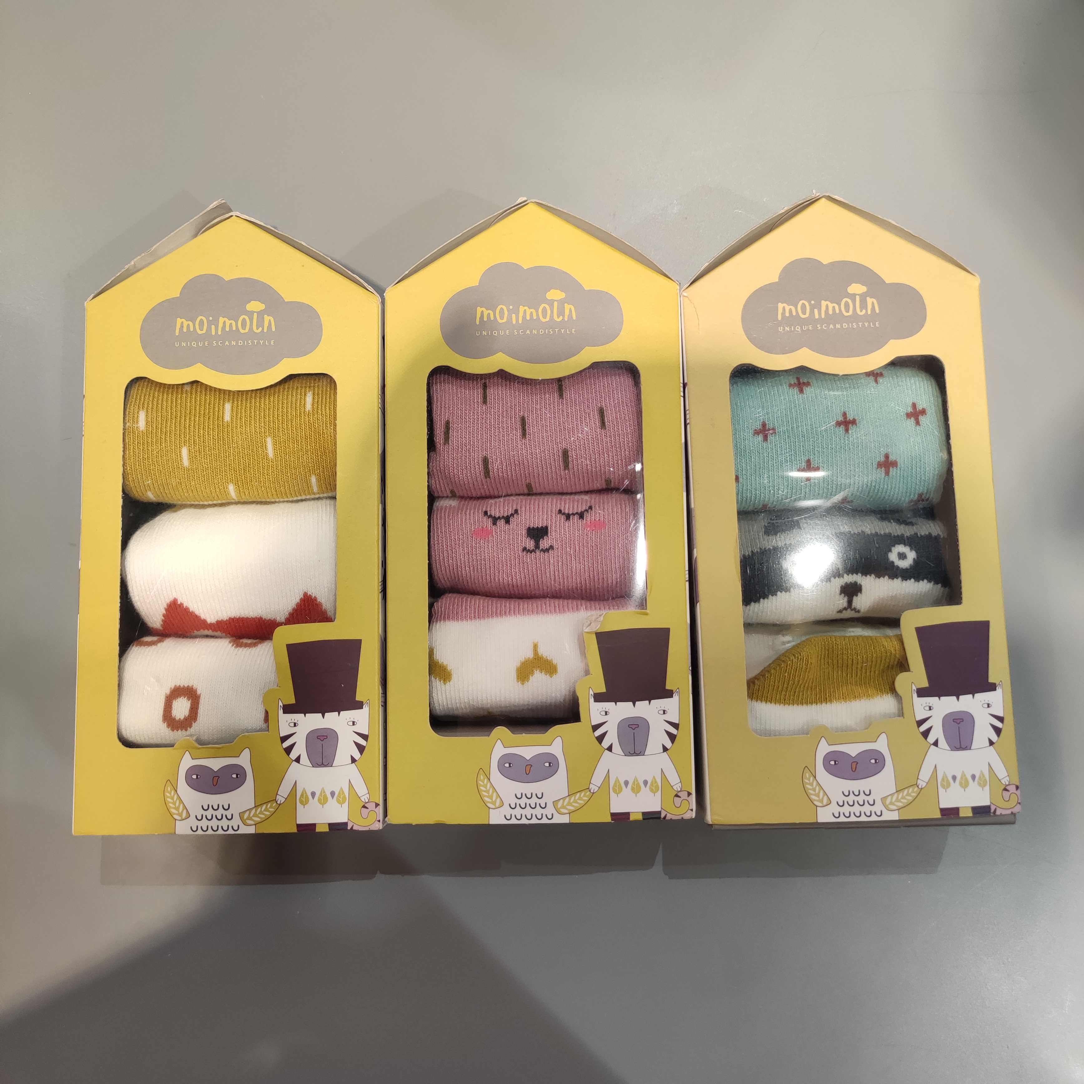 moimoln小云朵新生儿男女宝四季袜袜送礼礼盒袜LMX2WZ2C04 LMX2WZ2C05 LMX2WZ2C06