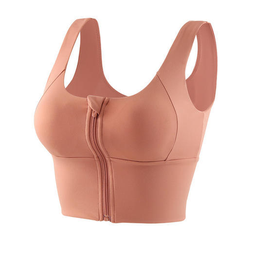 【服饰鞋包】新款欧美双面磨毛瑜伽运动内衣女前拉链健身防震跑步运动文胸 商品图8