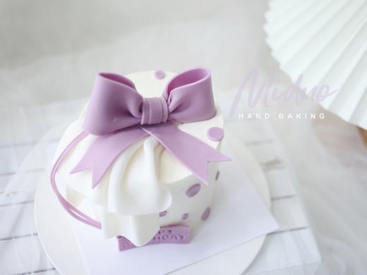 女士款 翻糖蝴蝶结 粉紫色 甜美裙边 小红书网红款 商品图1