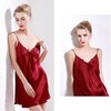 3楼 美标桑蚕丝枣红色性感V领吊带240208 商品缩略图3