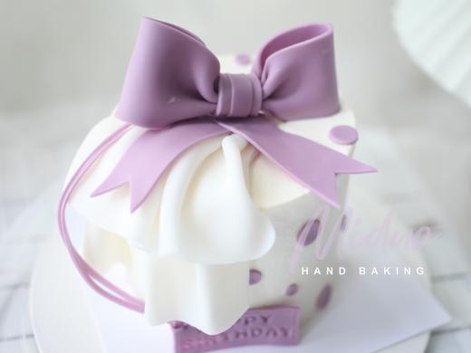 女士款 翻糖蝴蝶结 粉紫色 甜美裙边 小红书网红款 商品图2