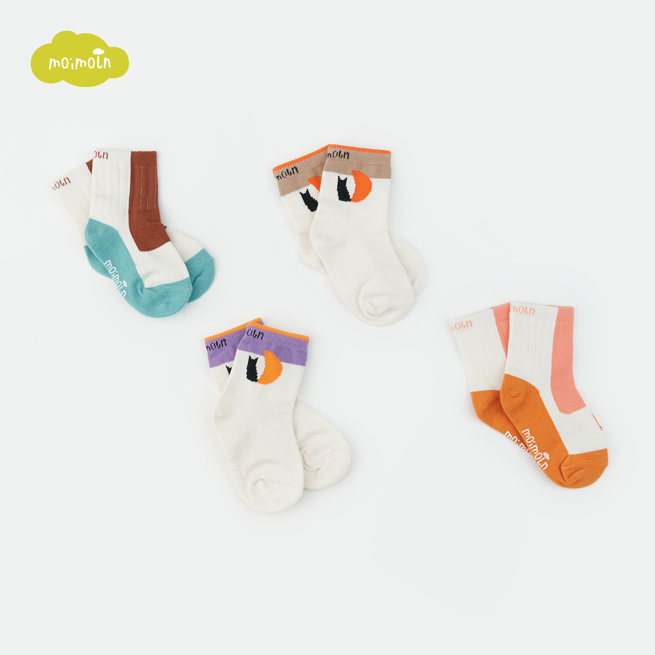 moimoln小云朵童袜2021新款男女宝宝冬季袜子儿童可爱休闲中筒袜LQW0IZSO16