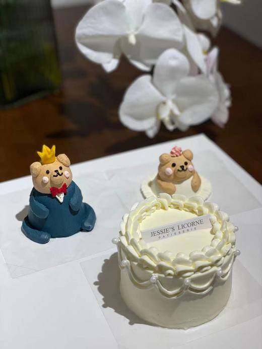 新郎新娘订婚卡通熊蛋糕，领证 商品图0