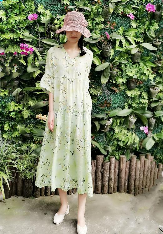 系绳印花长裙5627 商品图1