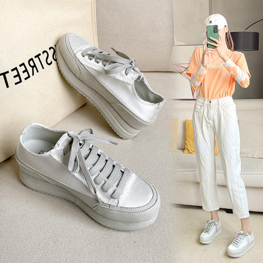 妃伊斯西班牙风小众薄款绸缎小白鞋 四款合集 商品图13