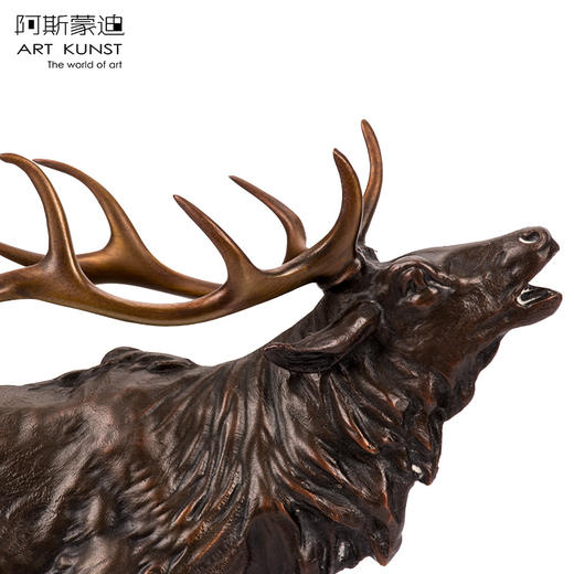 【6F】青铜家居饰品工艺品招财鹿一路平安鹿办公室装饰摆件乔迁新居礼物 商品图1