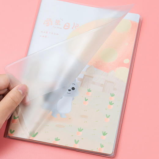 【一套四本】A5胶套日记本 可爱韩版小学生方格田字格作文本笔记本子 商品图2
