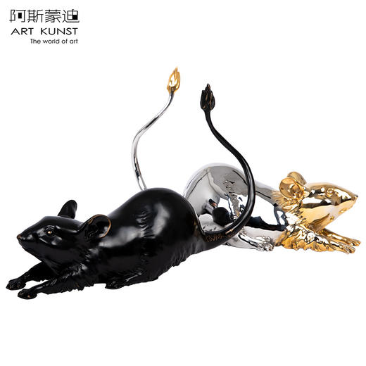 【6F】阿斯蒙迪陈金庆老鼠青铜摆件艺术品创意摆件生日礼品生肖鼠收藏品 商品图2