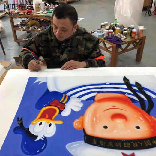 【6F】阿斯蒙迪沈敬东卡通儿童房装饰画简约客厅玄关餐厅挂画限量版画 商品图3