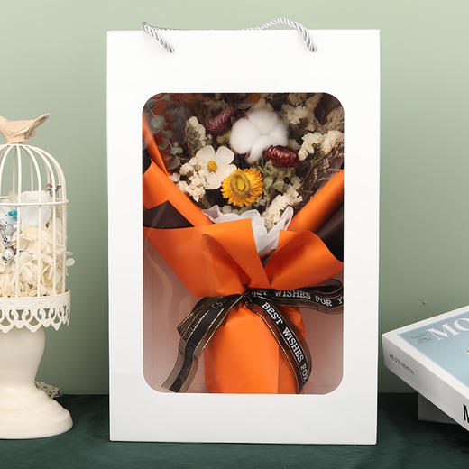 【礼品花束】满天星花束情人节七夕礼物礼盒教师节礼物文娱花鸟干花花束永生花小花束 商品图2