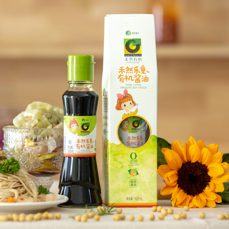 禾然乐童有机酱油 160ml