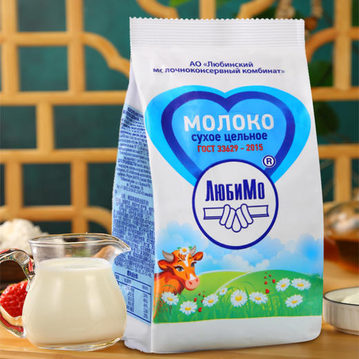 【中欧班列精选】 俄罗斯进口奶粉原装全脂/脱脂乳粉牛奶柳宾斯基500g/袋 商品图1