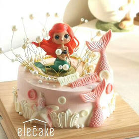 珍珠皇冠人鱼公主蛋糕