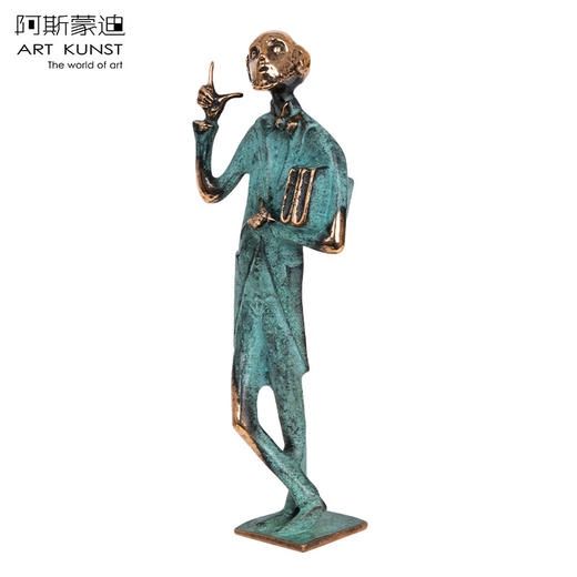 【6F】阿斯蒙迪德国进口青铜艺术品高端礼品纯铜摆件创意礼品书房装饰品 商品图0