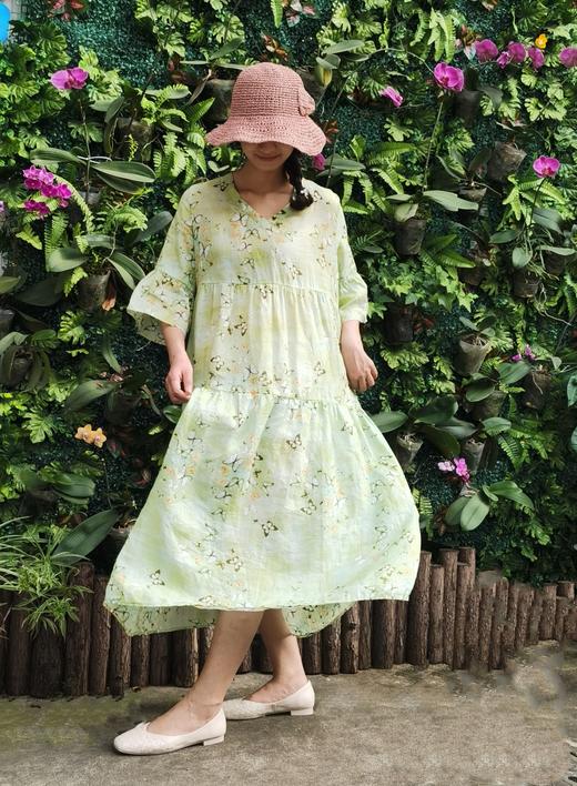 系绳印花长裙5627 商品图2