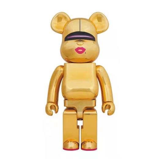 Bearbrick 电镀金空山基 红唇 1000% 商品图0