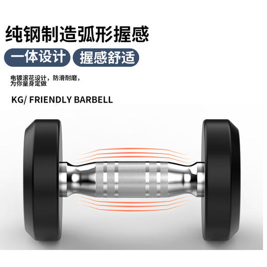 【运动装备】包胶哑铃健身房器材 商品图1