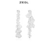 ZEGL透明不规则耳环女夏小众设计感耳钉个性不对称时尚网红耳饰品 商品缩略图1