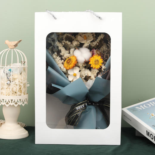 【礼品花束】满天星花束情人节七夕礼物礼盒教师节礼物文娱花鸟干花花束永生花小花束 商品图0