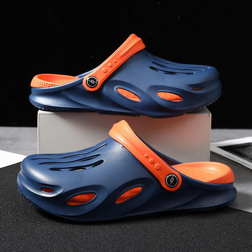 韩版洞洞鞋2021新款情侣百搭厚底防滑沙滩凉拖鞋 商品图9