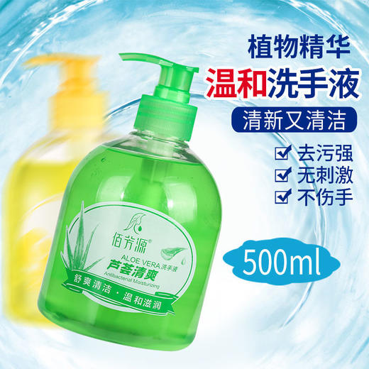 佰芳源芦荟洗手液500ml柠檬清香型成人儿童通用家庭装保湿滋润 商品图2