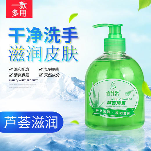 佰芳源芦荟洗手液500ml柠檬清香型成人儿童通用家庭装保湿滋润 商品图5