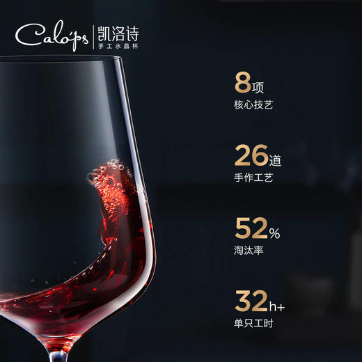 凯洛诗红酒杯礼盒套装 高档水晶杯 600ML两支礼盒装 商品图2