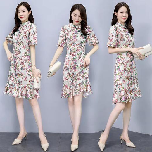 HRYZ7096 舒适时尚潮流连衣裙短袖2021年夏季中长款个性优雅 商品图0