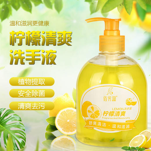 佰芳源芦荟洗手液500ml柠檬清香型成人儿童通用家庭装保湿滋润 商品图3