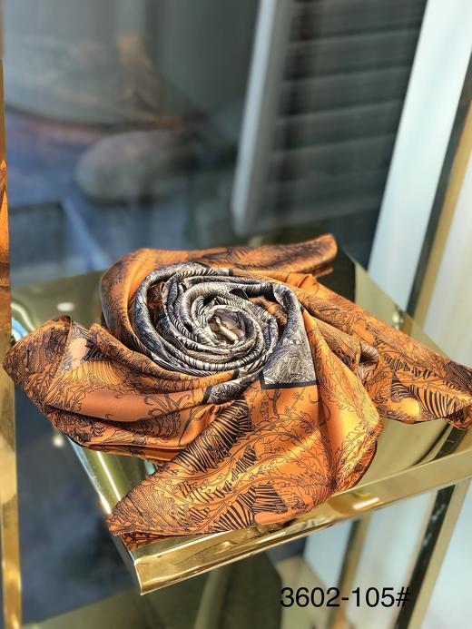 优品堂《花魁方巾》100％桑蚕丝90方巾 商品图2