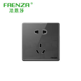 法恩莎 面板 玻璃钢面系列 灰 五孔