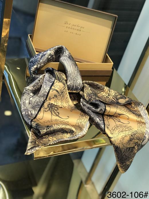 优品堂《花魁方巾》100％桑蚕丝90方巾 商品图12