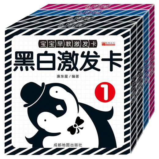 4盒彩色卡 黑白卡片婴儿早教卡 0-6个月视觉激发新生的儿宝宝训练视力颜色识别卡片 婴儿色卡片宝宝书籍 0-1-3岁启蒙翻翻看撕不烂 商品图1