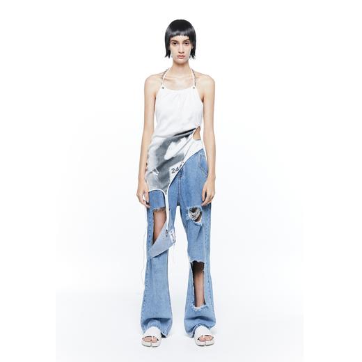 24ans Printed hanging neck sling 穿这种挂脖式就很美女啊 商品图1