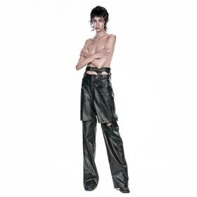 24ans 21ss leather pants 双截多穿裤