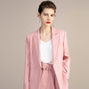 IWY/初薄款高端时尚粉色西服短裤套装女气质修身休闲西装213124C1+P5 商品缩略图0