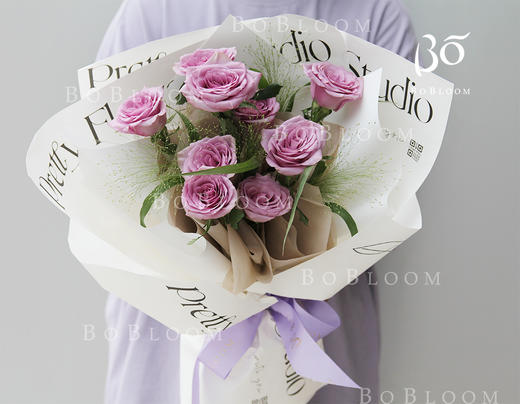 9枝紫霞仙子玫瑰花束 商品图2