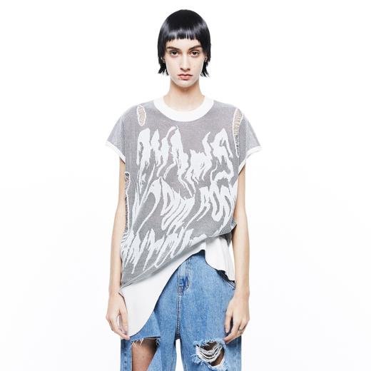 24ans Printed mesh knitted T-shirt 24印花大师的封神之作 商品图2