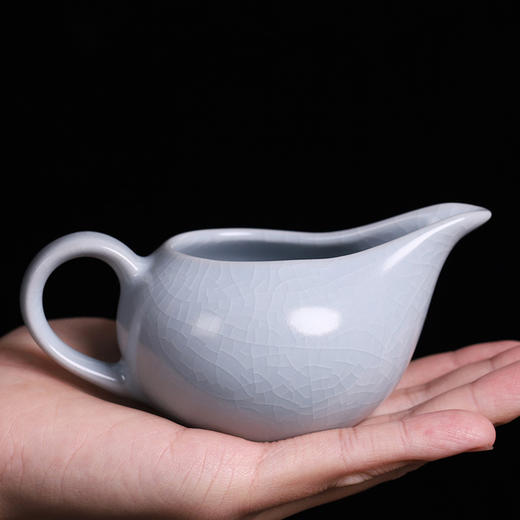 公道杯汝窑开片家用陶瓷大号倒茶公杯分茶器功夫茶具配件单个可养 商品图2