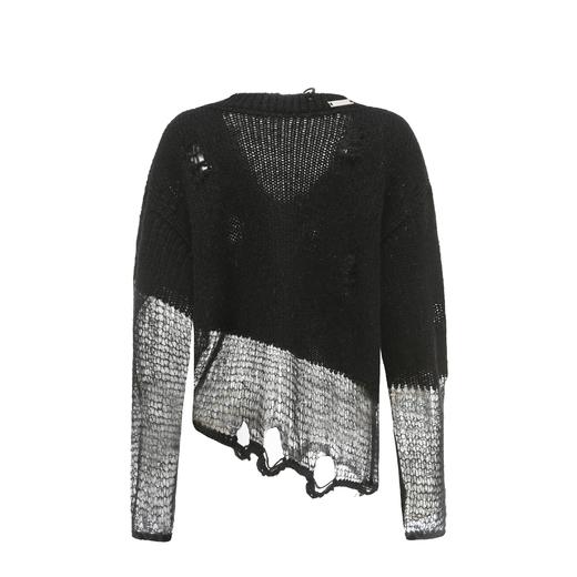 24ans 2021SS Off shoulder knitwear 黑/白 毛衣 商品图4