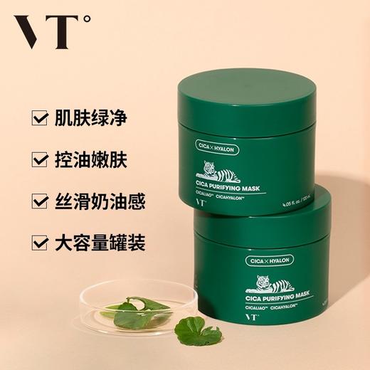 韩国 VT范特 老虎积雪草绿泥清洁涂抹面膜 （祛黑头、粉刺）120g 商品图10