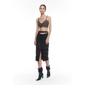 24ans Zipper Decoration Skirt 细节满满 拉链分割线 包臀双腰裙